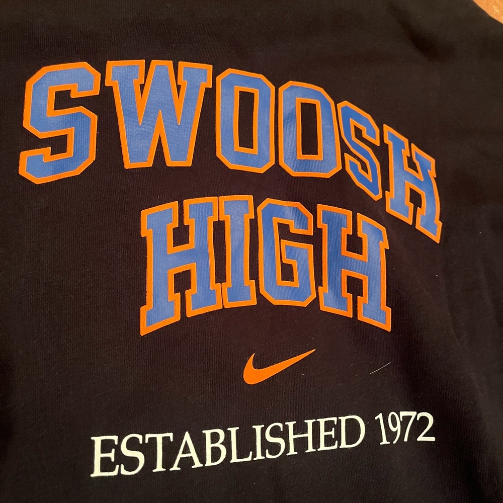 New Nike Athletics Swoosh High Hoodie Black Sz. Large - Picture 5 of 9